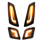 COMPLETE SET OF 4 SMOKED KOSO LENS LED SWITCHBACK RUNNING/TURN SIGNAL LIGHT KIT VESPA GTS GTV HPE2 GTS310 2023-CURRENT