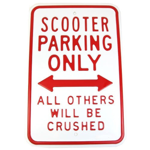 Scooter Parking Only sign METAL 12" X 18" **SUPER SALE**