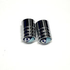 "PIAGGIO SHIELD" LOGO VALVE STEM CAPS **PAIR**