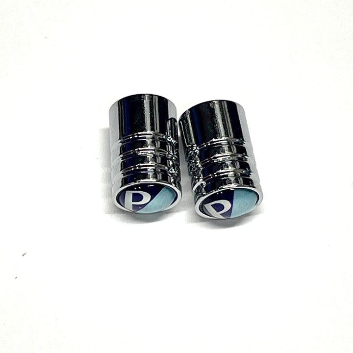 "PIAGGIO SHIELD" LOGO VALVE STEM CAPS **PAIR**