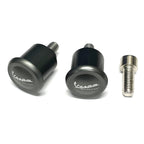 MIRROR PLUG (PAIR) CNC ALUMINIUM GUN METAL GREY (TITANIUM) ANODIZED FOR GTS 300 PRIMAVERA SPRINT & PIAGGIO