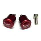 MIRROR PLUG (PAIR) CNC ALUMINIUM RED ANODIZED FOR GTS 300 PRIMAVERA SPRINT & PIAGGIO