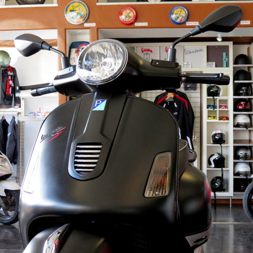 BLACK Sport Style Mirrors PAIR for Vespa GTS 2006-2019 (adaptable to 2020-2022)