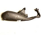 EXHAUST MUFFLER FOR ET2 50 CARBURETED AND OTHER PIAGGIO 2 STROKE ENGINES (NO HEAT SHIELD)