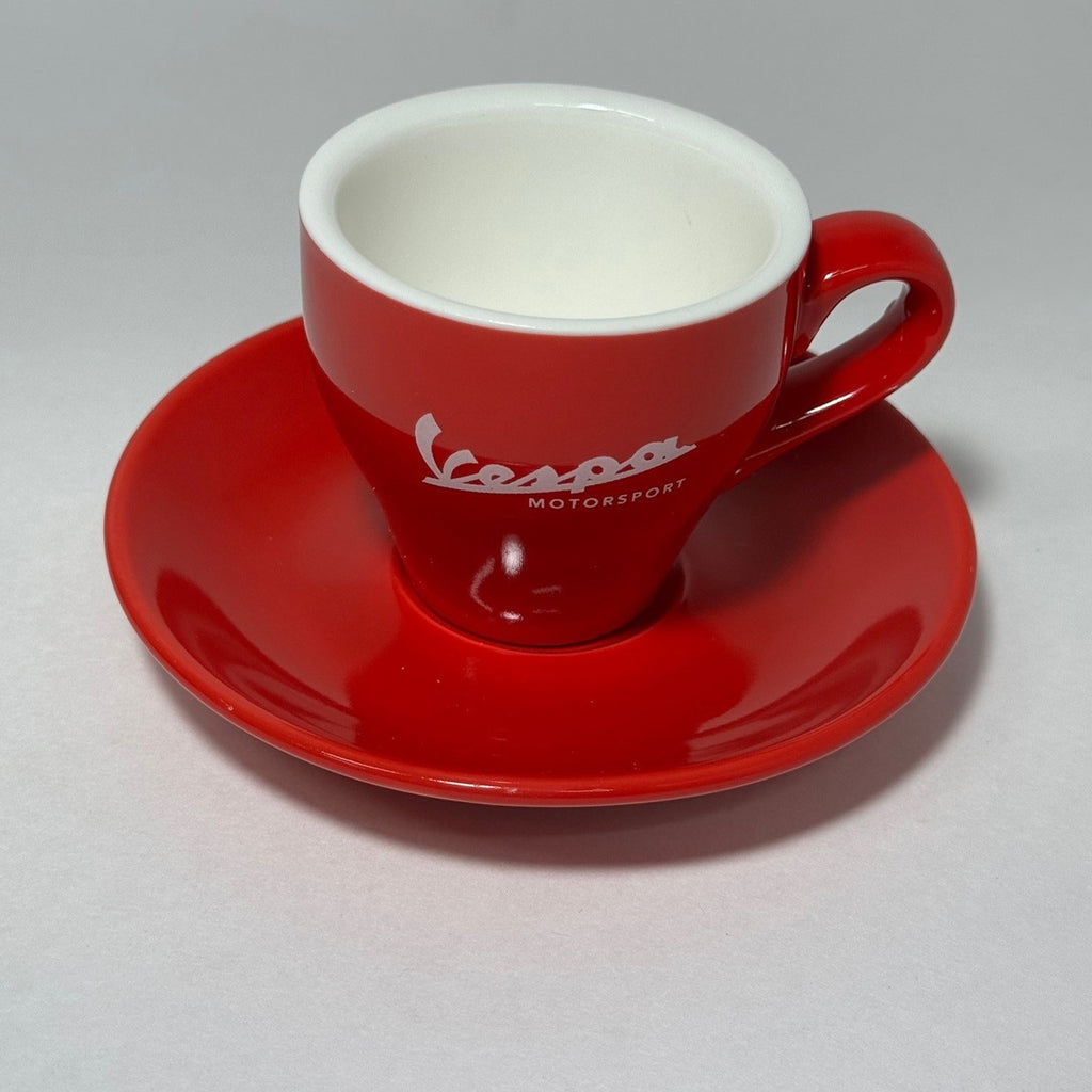 4 CUP SET VESPA MOTORSPORT ESPRESSO CUP & SAUCER SET