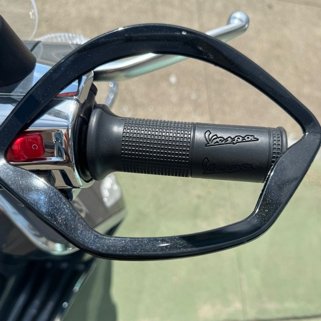 *METALLIC GLOSSY BLACK* SPEEDOMETER FRAME RIM BEZEL FOR VESPA ABS GTS & SUPER 2015-2022 HPE