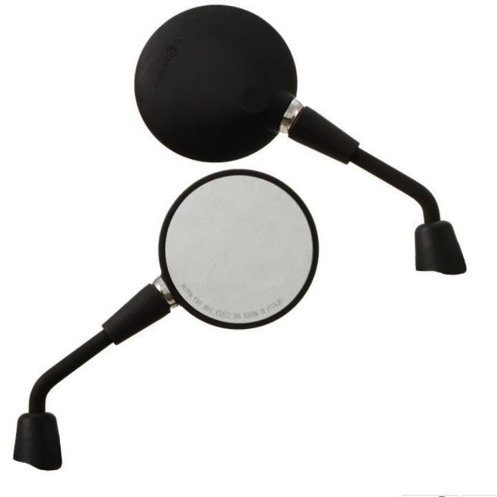 MATTE BLACK SHORTY MIRRORS PAIR (RIGHT AND LEFT) ROUND SPRINT/PRIMA/GTS HPE 2020-2022