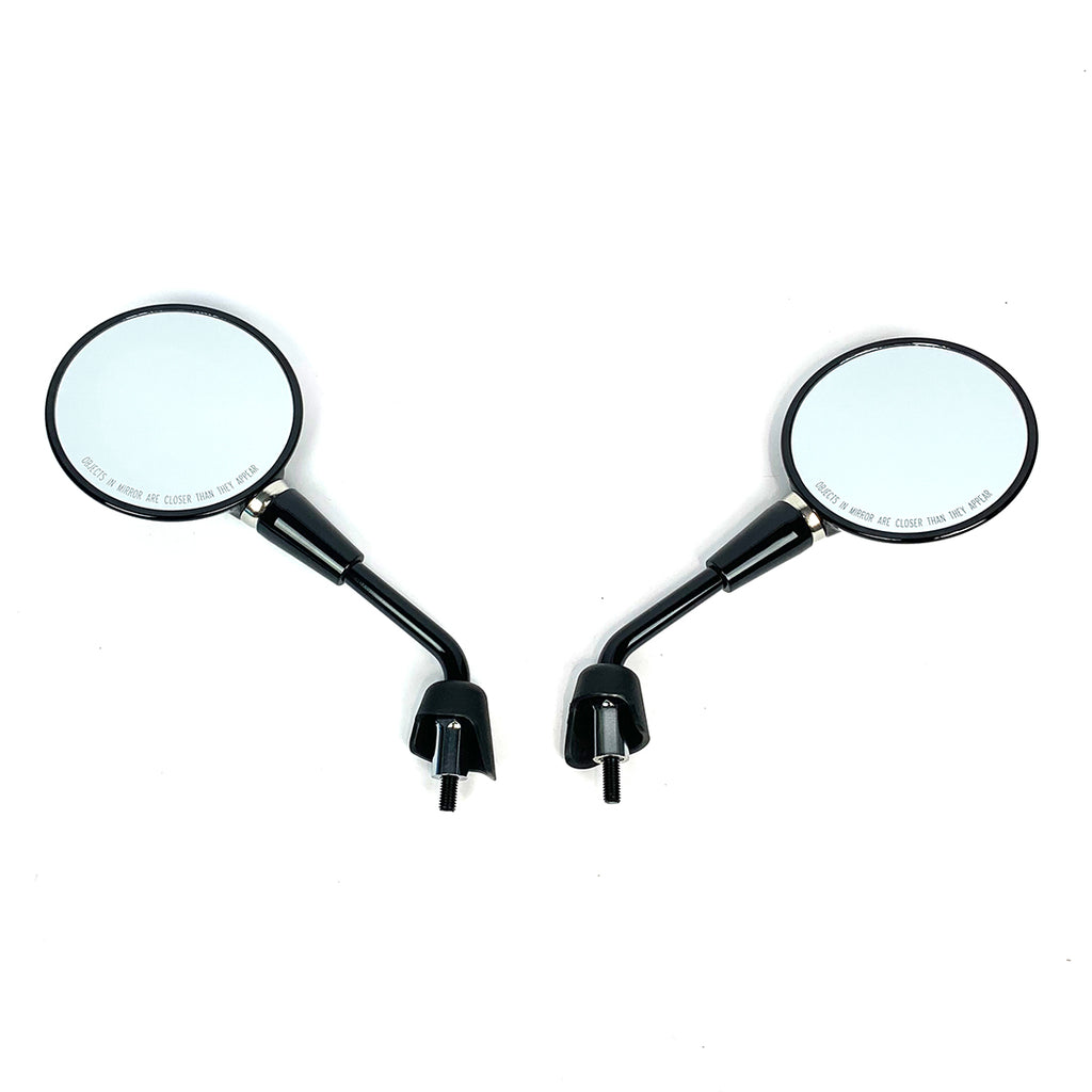 GLOSSY BLACK SHORTY MIRRORS PAIR (RIGHT AND LEFT) ROUND - SPRINT/PRIMAVERA (GTS HPE 2020-2022)