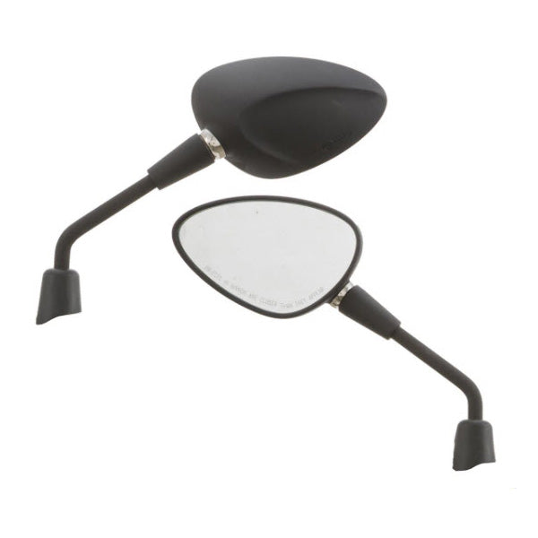 MATTE BLACK SHORT SPRINT MIRRORS PAIR 50/150 (ALSO FITS PRIMAVERA & GTS HPE)