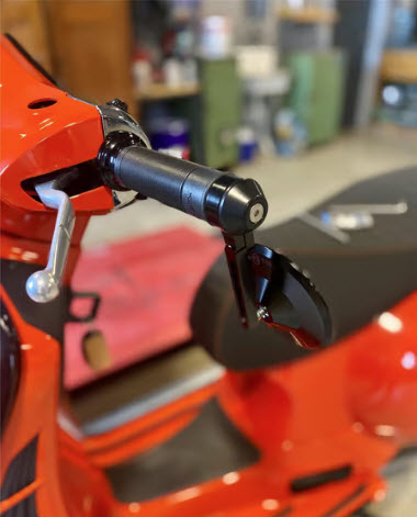 BAR END MIRROR MOUNTING WEIGHT SPACER 22MM EACH FOR MIRRORS THAT CLAMP AROUND THE HANDLE BAR