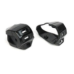 *GLOSSY BLACK METALLIC* EURO STYLE SWITCH COVER HOUSING VESPA PRIMAVERA SPRINT PAIR SET