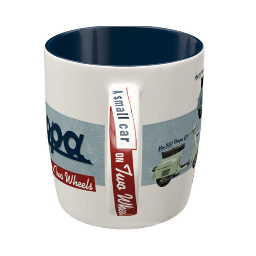 **VESPA MODEL CHART** 12oz COFFEE MUG RED/WHITE/BLUE