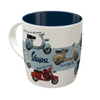 **VESPA MODEL CHART** 12oz COFFEE MUG RED/WHITE/BLUE