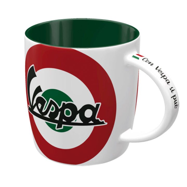 **VESPA 1959** 12 oz COFFEE MUG RED/WHITE/GREEN