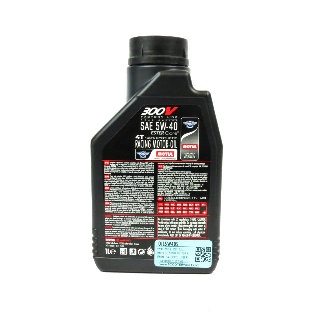 Motul 5W40 300V 100% Synthetic Oil