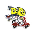 ESSO "TWO-UP" OIL DROP VESPA SCOOTER PATCH FULLY EMBROIDERED LIMITED AVAILABILITY **SUPER SALE**