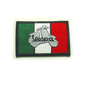 Vespa Italiano Patch (Vespa Inside Italian Flag)
