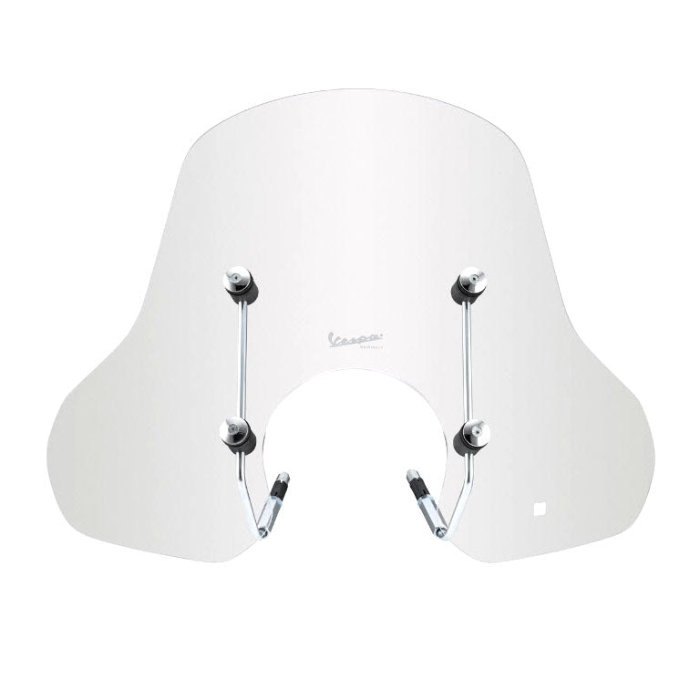 CLEAR OEM PIAGGIO MEDIUM EURO WINDSHIELD VESPA GTS 300 HPE2 GTS310 2023-TO CURRENT (14" TALL x 28" WIDE) (1B010112 1B006494)