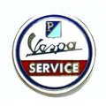 Vespa service logo pin