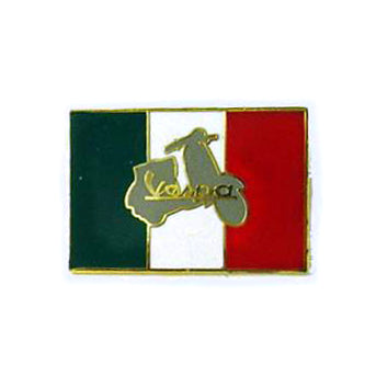 Italian vespa flag pin