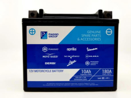 BATTERY PIAGGIO BRANDED OEM PTX14-BS SAME AS YUASA YTX14BS (12V 12AH) (1R000319 638733)