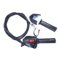 RIGHT SIDE TWIST TUBE WITH THROTTLE CABLES, SWITCH AND GRIPS - BV400 (1D002779)