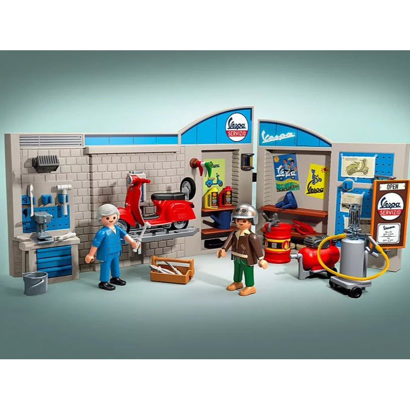 PLAYMOBIL 71620 VESPA SERVICE WORKSHOP WITH VESPA SPRINT VELOCE 150 1969 TOY
