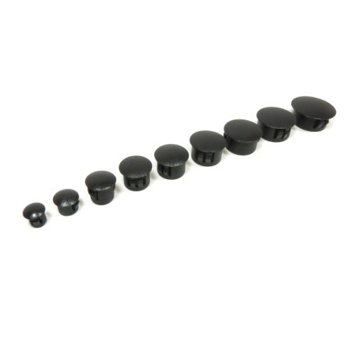 Round Hole Plug Black Plastic 1/4" through 3/4"