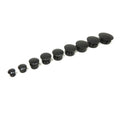 Round Hole Plug Black Plastic 1/4" through 3/4"