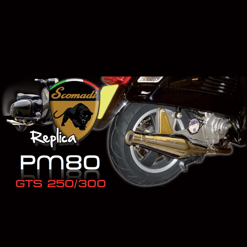 Vespa GTS 250, 300, GTV SCOMADI LIMITED EDITION PM TUNING PM80 EXHAUST PIPE (NO WARRANTY)