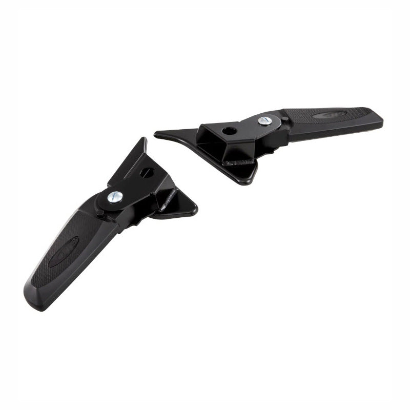 *BLACK* FOLD-OUT ALUMINIUM PASSENGER FOOT PEGS VESPA PRIMAVERA SPRINT (MV8272B)