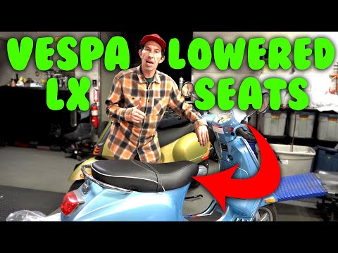LOWERED BLACK SEAT W/LATCH PLATE VESPA LX50 LX150 2006-2014