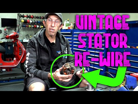Vintage Vespa Stator Plate Re-Wiring