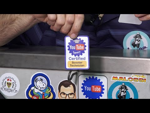 YOUTUBE CERTIFIED SCOOTER TECHNICIAN DECAL 3" BY 2" STICKER