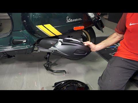 *MATTE BLACK*  PLASTIC OUTER BELT COVER - VESPA GTS/GTV 300 HPE HPE2 2020-2025