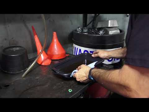 Low Profile Waste Oil Drain Pan w/ Spout