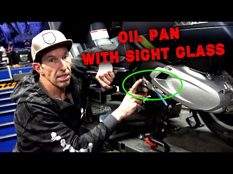**SEMI-GLOSS BLACK** SIGHT GLASS ENGINE OIL PAN VESPA GTS310 2025- (1A024396) **INCLUDES GASKET**