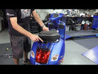 **BLACK** ORIGINAL VESPA SPORT CAFE RACER REAR RACK WITH GRAB RAIL GTS300 SUPER HPE2