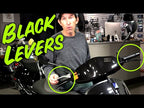 Pair of Black Powder Coated Levers Vespa GT/GTS/GTV/HPE (GTV310)
