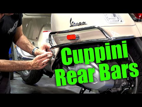 CUPPINI REAR CHROME BARS FOR VESPA GTS 300 HPE2