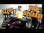 **MATTE BLACK** REAR FOLDING RACK W/ PASSENGER BACK REST AND GRAB RAIL FOR VESPA GTS 250 300 HPE HPE2