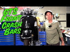 **BLACK** FRONT CRASH BARS ORIGINAL PIAGGIO **REQUIRES DRILLING HORN COVER** (1B010552) VESPA GTS GTV HPE2  2023-