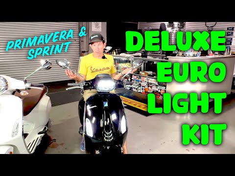 DELUXE EURO CLEAR FRONT/REAR SIGNAL CONVERSION KIT FOR USA/CANADA/MEXICO PRIMA/SPRINT 50/150CC ***INCLUDES SET OF 4 TURN SIGNALS***