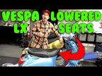 LOWERED SPORT BLACK SEAT W/LATCH PLATE VESPA LX50 LX150 2006-2014