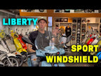 SPORT STYLE WINDSHIELD FLYSCREEN PIAGGIO LED LIBERTY 2025- (1B012325) (17' Tall x 20" wide)