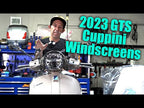 CUPPINI LARGE CLEAR WINDSHIELD VESPA GTS300 HPE2 GTS310 (21"TALL x 30" WIDE)