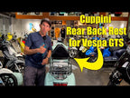 VESPA GTS REAR BACK REST BY CUPPINI (FITS ON ORIGINAL VESPA FOLD DOWN RACK)