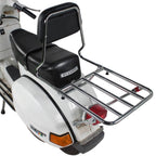 REAR FLAT RACK WITH TELESCOPING BACKREST (OLD AMERICAN MADE "BBQ STYLE" RACK); FITS PX/STELLA 2T/4T - OTHER VINTAGE VESPAS