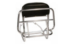 REAR RACK WITH BACK REST PAD PX/PESTELLA AND MOST LARGE FRAME VINTAGE VESPA CUPPINI ***MAY NEED LONGER SEAT POST SEE 161513L***