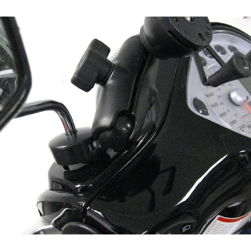 RAM** **angled** bracket below mirror stem** Mount